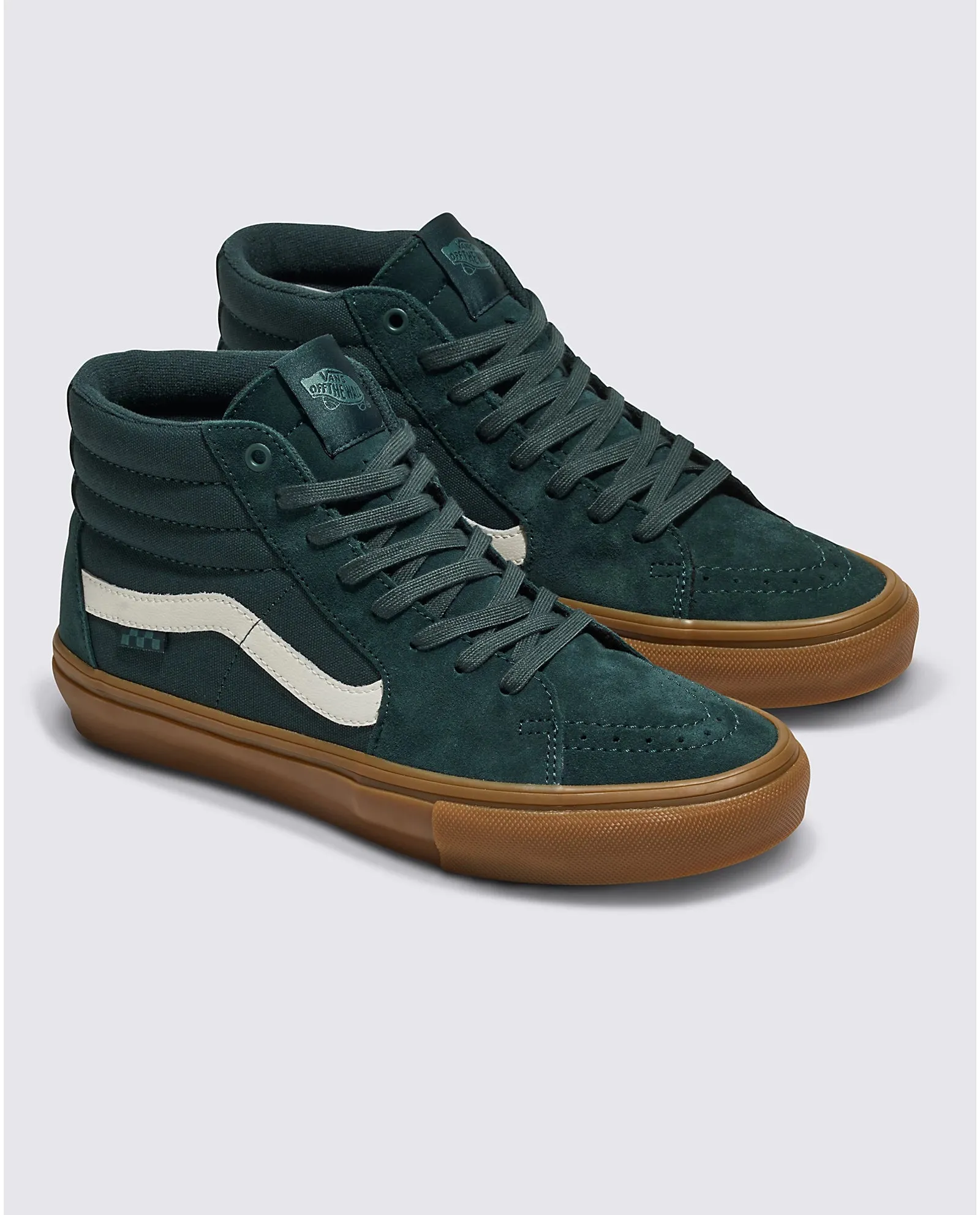VANS Skate Sk8-Hi Shoes Dark Green/Gum
