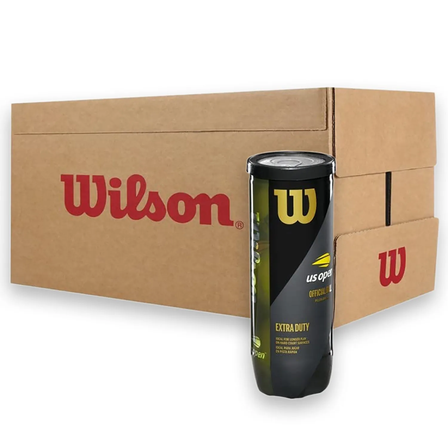 Wilson US Open Extra Duty Tennis Balls Carton (24 Cans)