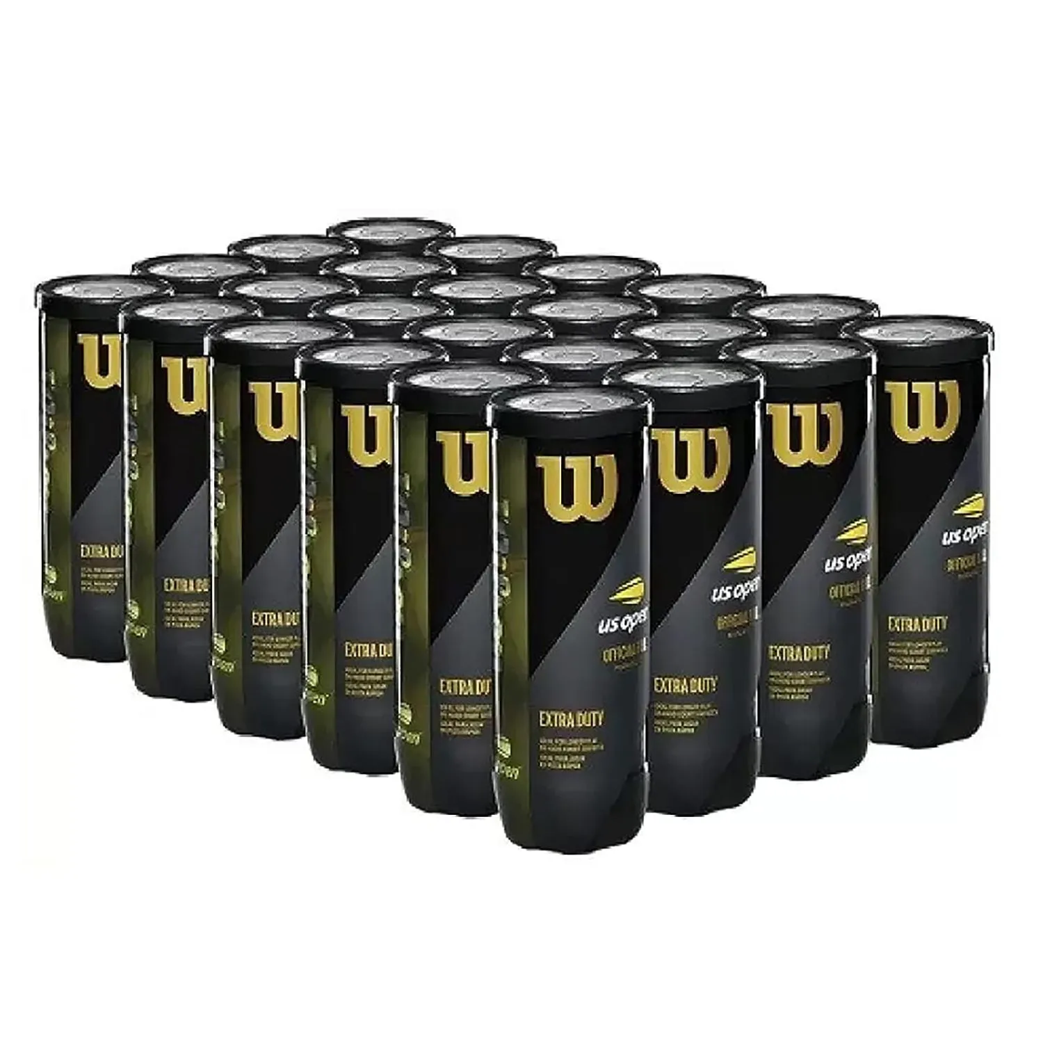 Wilson US Open Extra Duty Tennis Balls Carton (24 Cans)