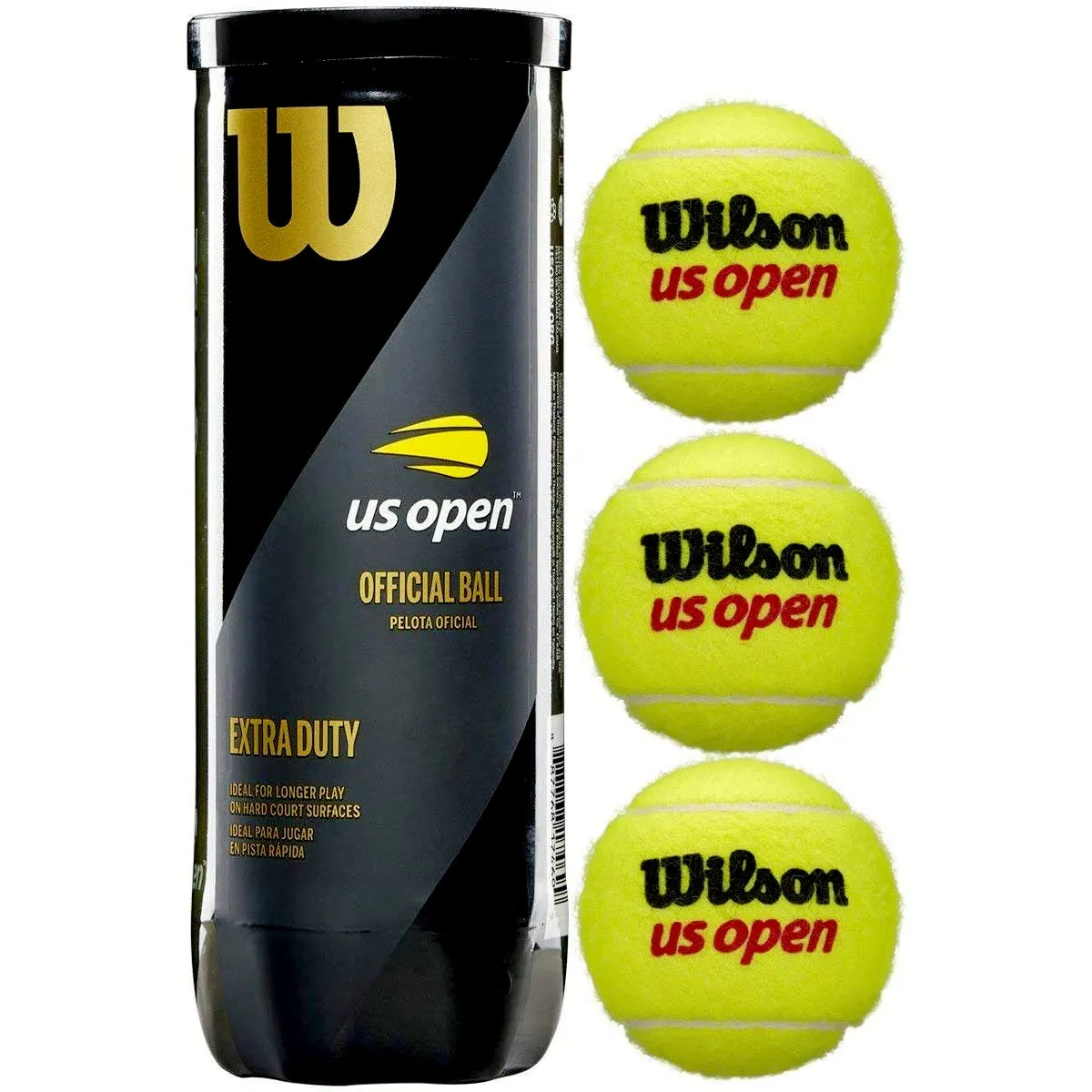 Wilson US Open Extra Duty Tennis Balls Carton (24 Cans)