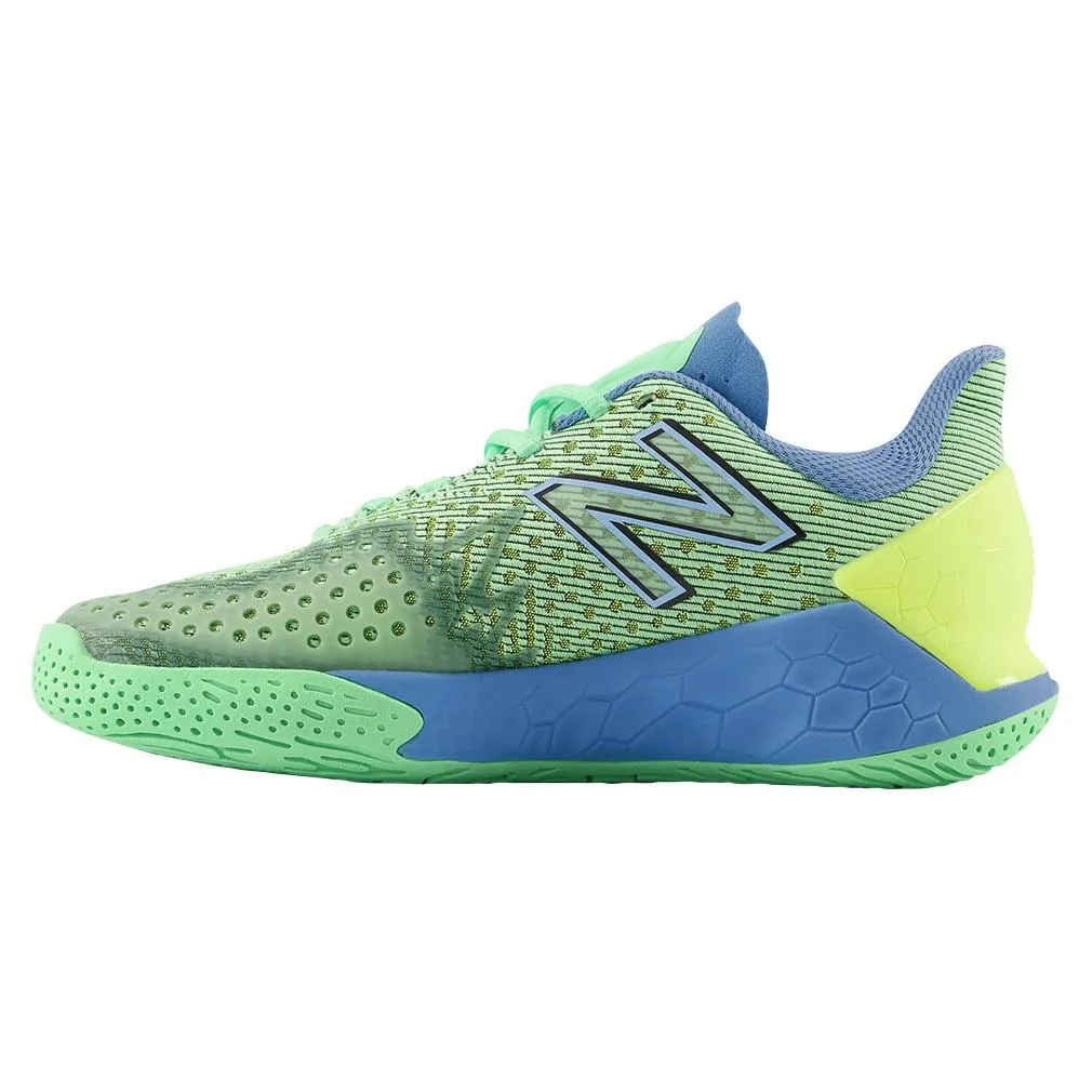 Women`s Fresh Foam X Lav v2 B Width Tennis Shoes Electric Jade and Heritage Blue