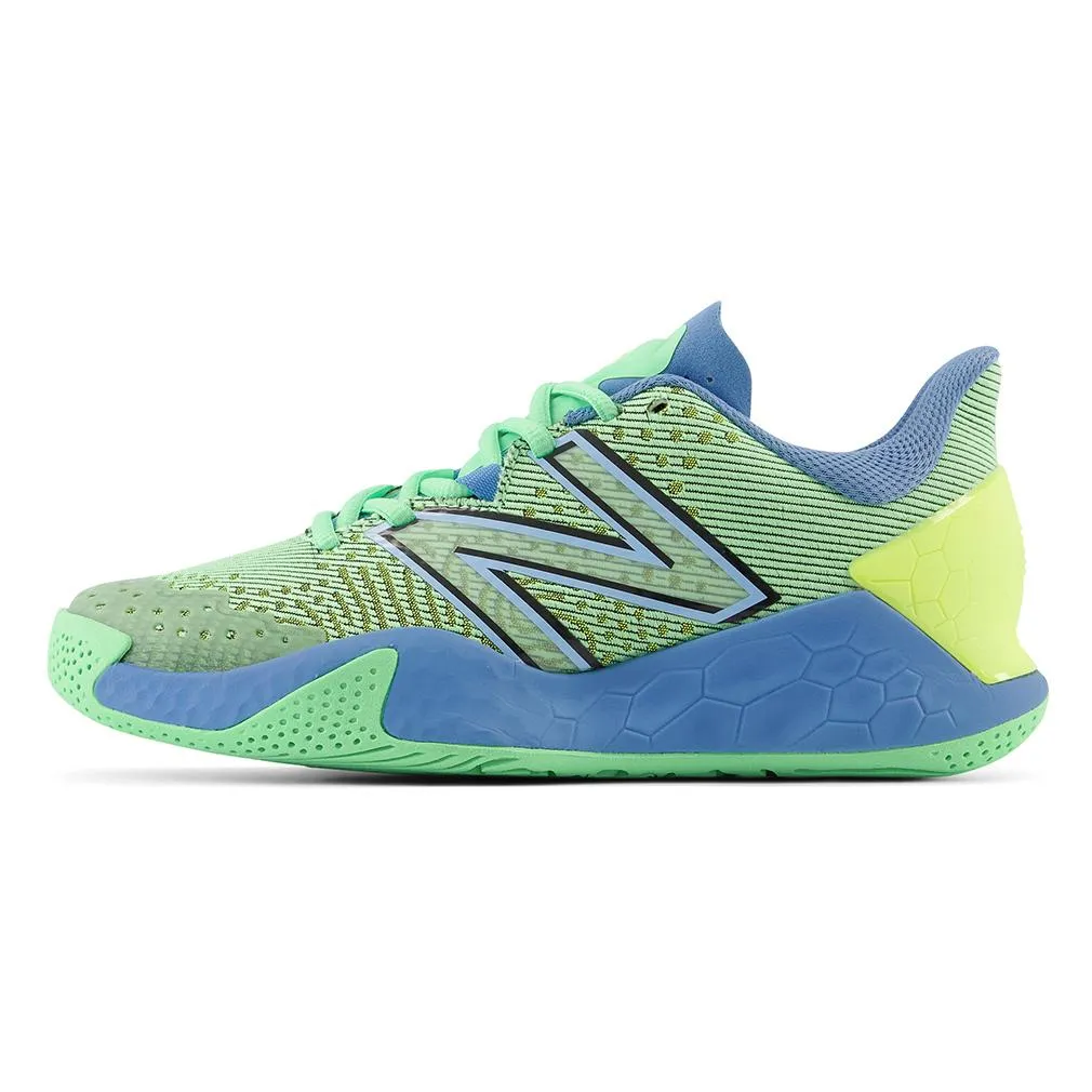 Women`s Fresh Foam X Lav v2 B Width Tennis Shoes Electric Jade and Heritage Blue