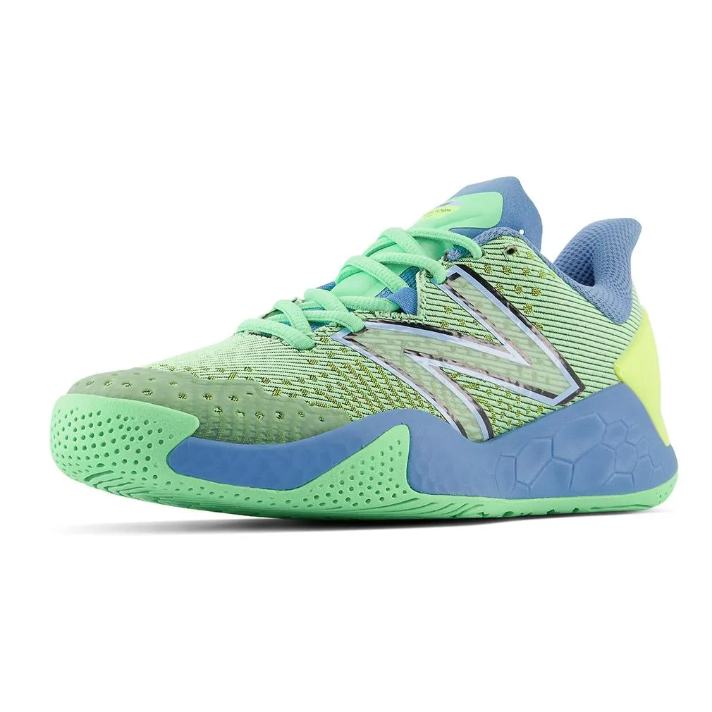 Women`s Fresh Foam X Lav v2 B Width Tennis Shoes Electric Jade and Heritage Blue