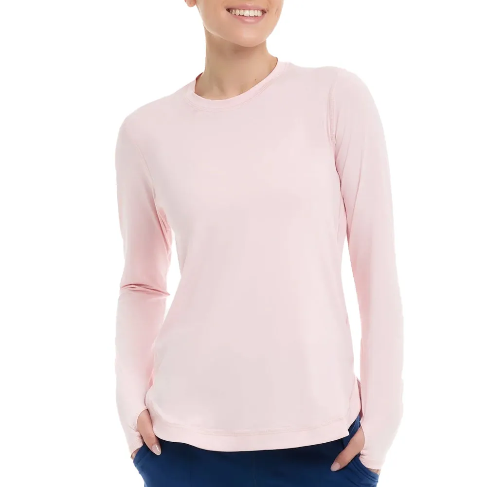 Women`s Relaxed Scallop Long Sleeve Tennis Top