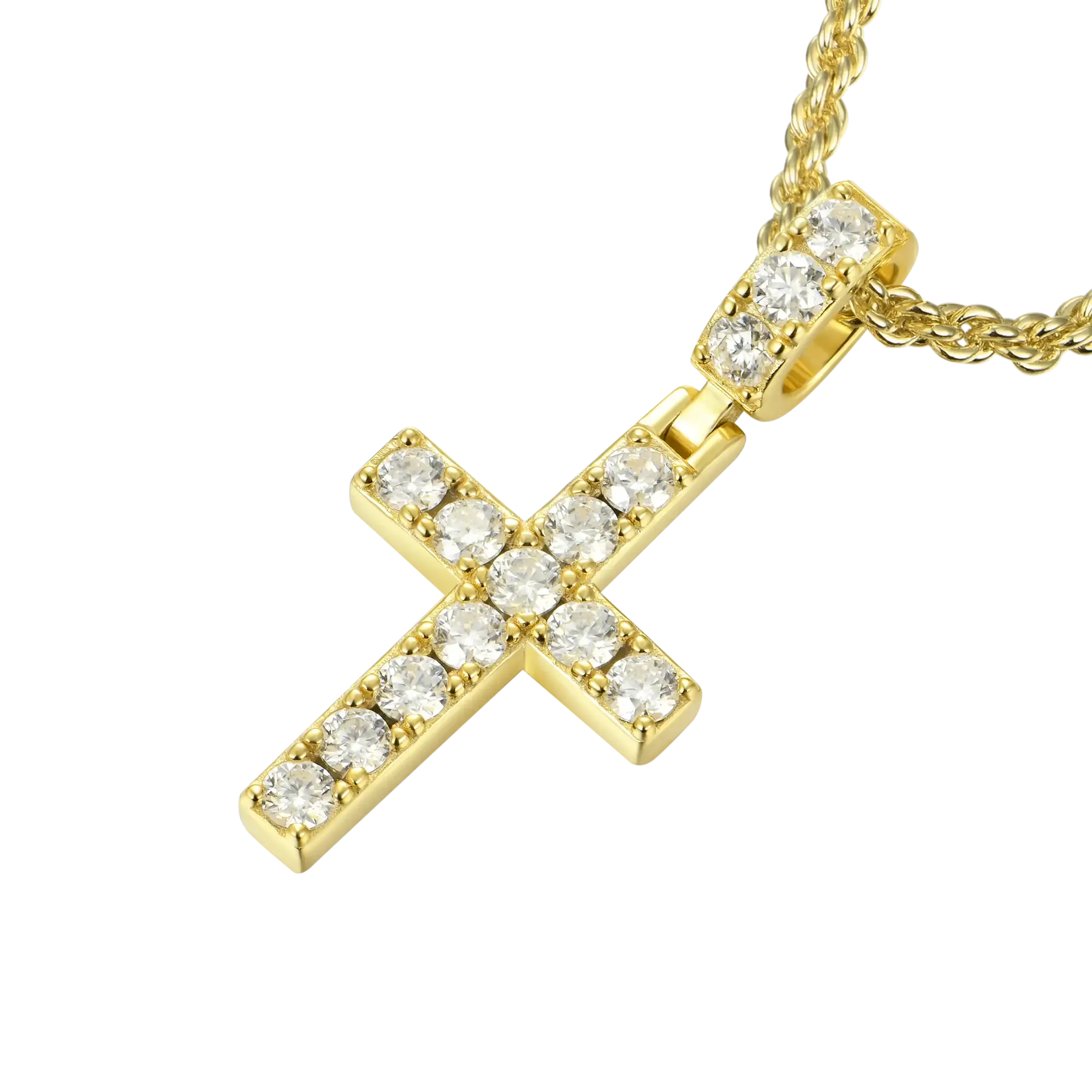 Women's Solid Tennis Cross Pendant - Small