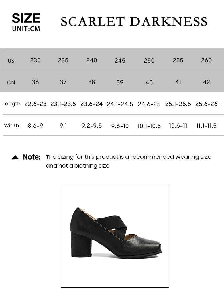 Women's Victorian Cross Strap Chunky Heel Ballet Shoes